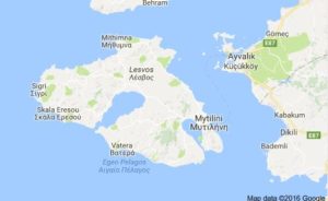 Die Insel Lesbos - im Norden 9 km vom türkischen Festland entfernt Die Insel ist wie kein anderer Ort im Mittelmeer zum Symbol der Flüchtlingskatatrophe gewordenwurde 